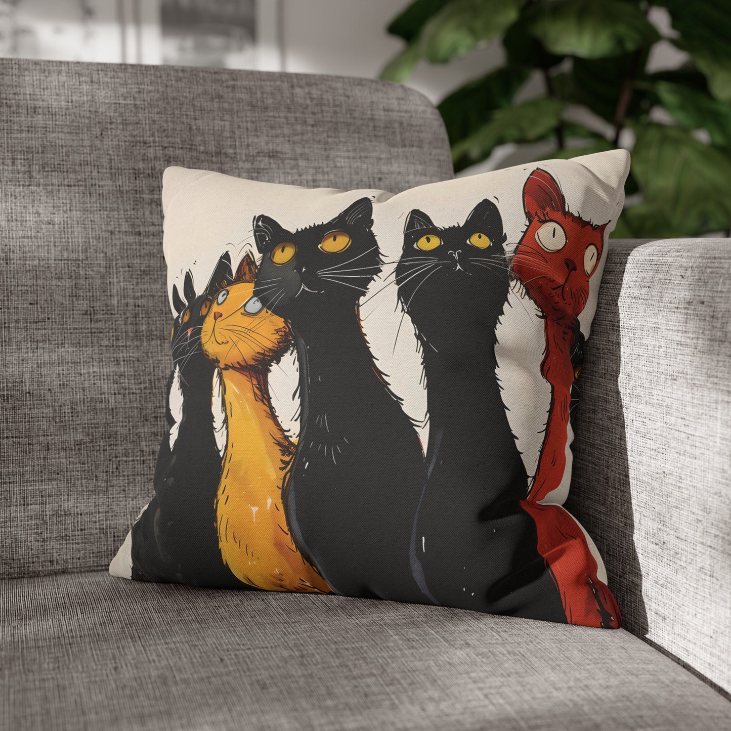 "The Cats" series - Square Pillowcase No2