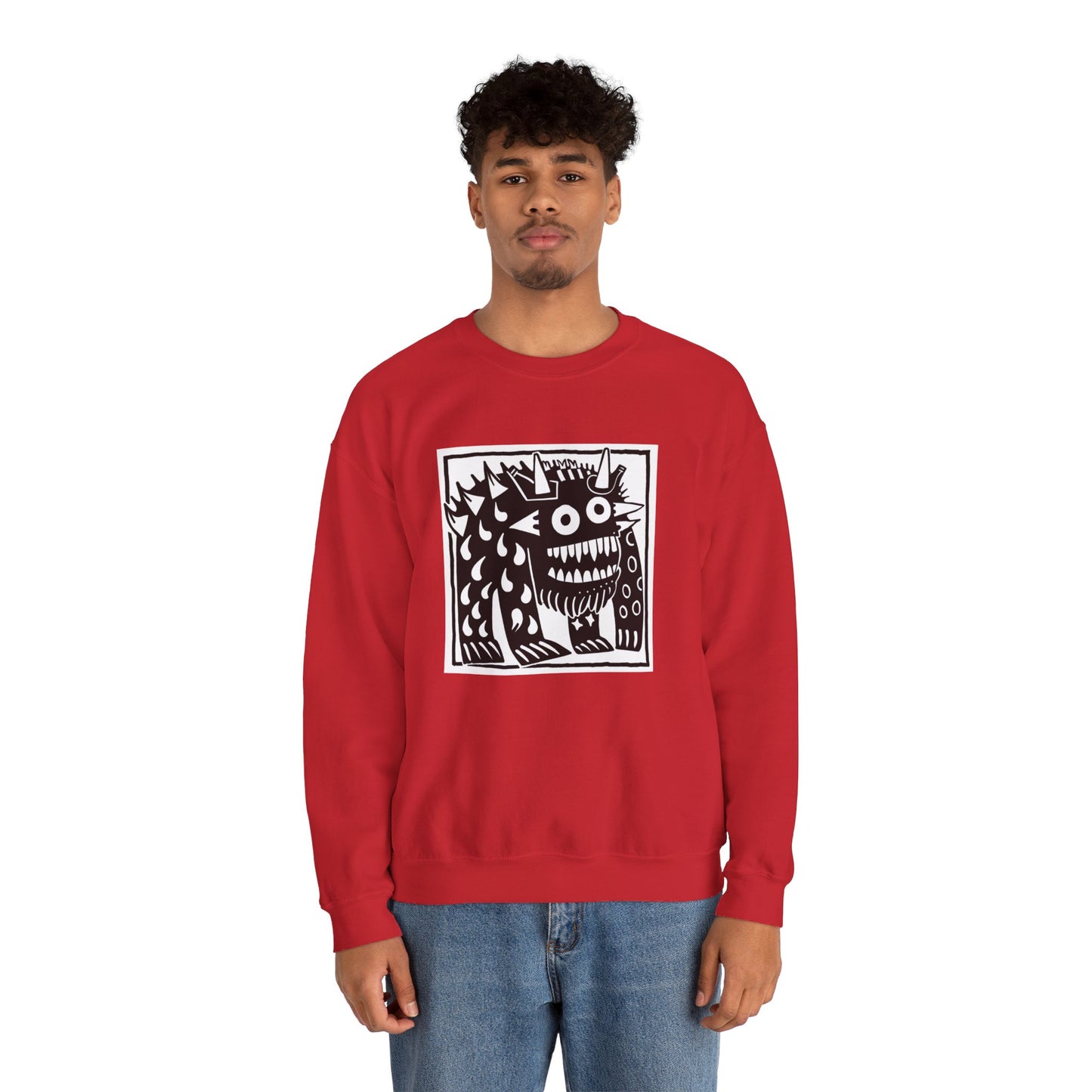 "Monsterpiece" series - Unisex Heavy Blend Crewneck Sweatshirt No4