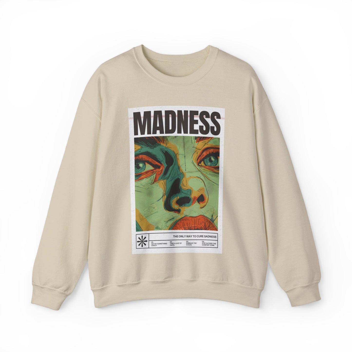 Madness Cures Sadness - Unisex Heavy Blend Crewneck Sweatshirt