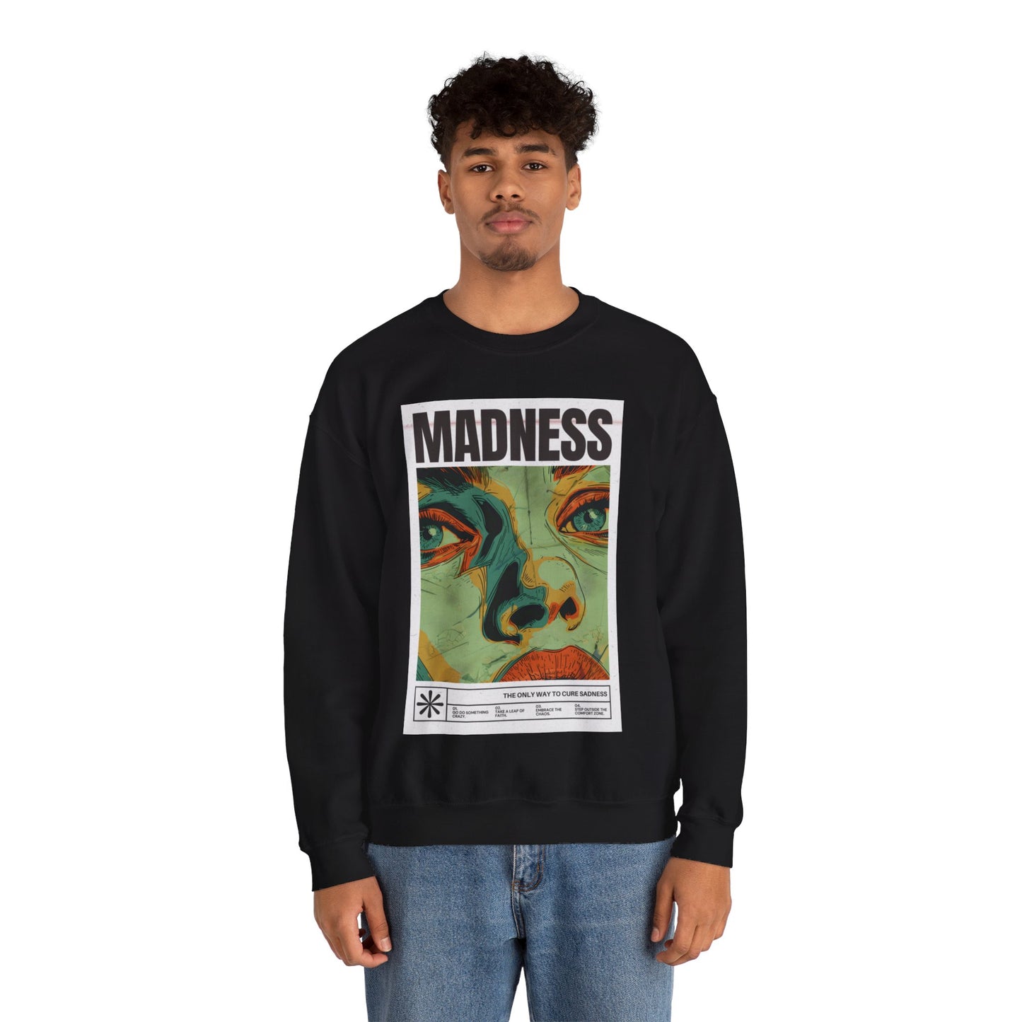 Madness Cures Sadness - Unisex Heavy Blend Crewneck Sweatshirt