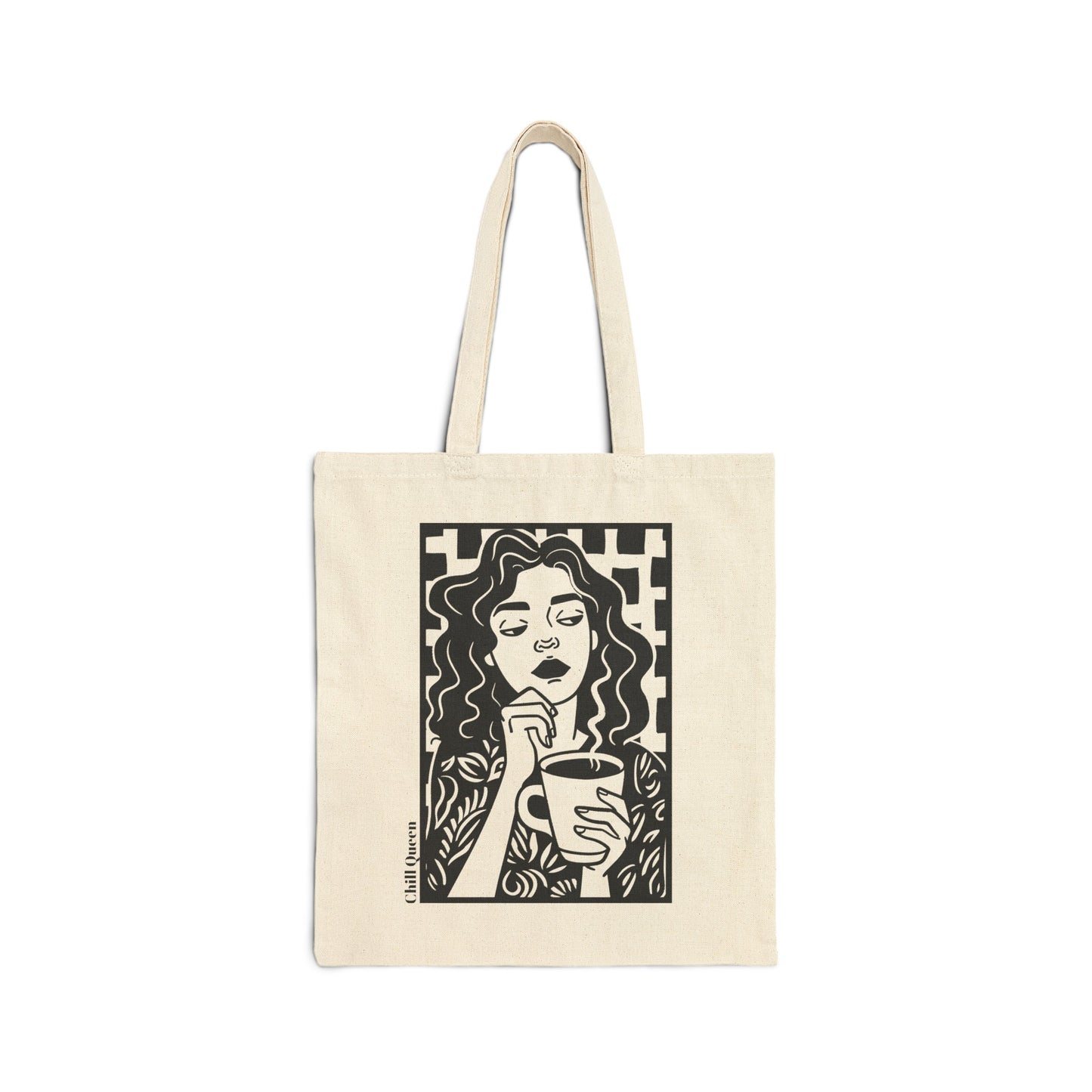 "Chill Queen" series - Cotton Canvas Tote Bag no3