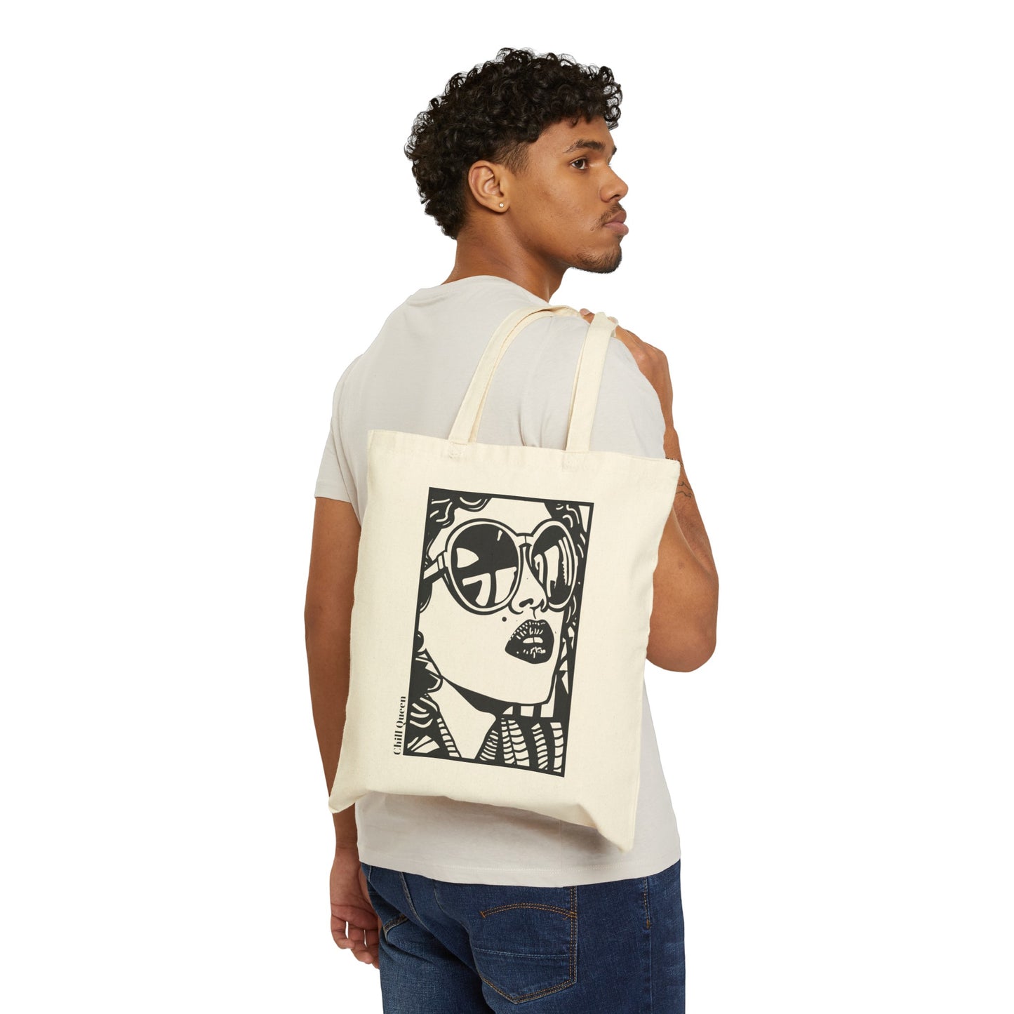 "Chill Queen" series - Cotton Canvas Tote Bag no2