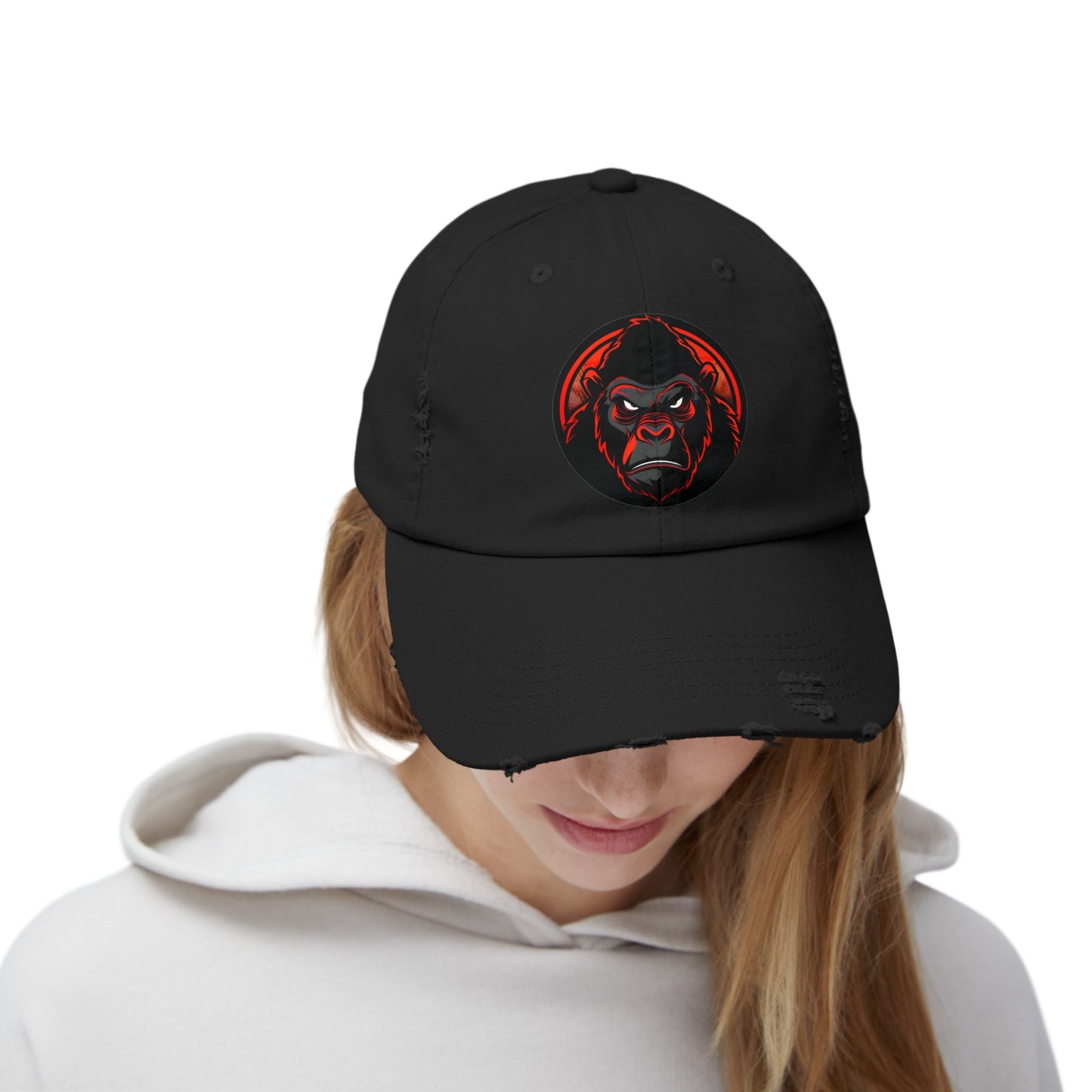 Angry Gorilla - Unisex Distressed Cap No1