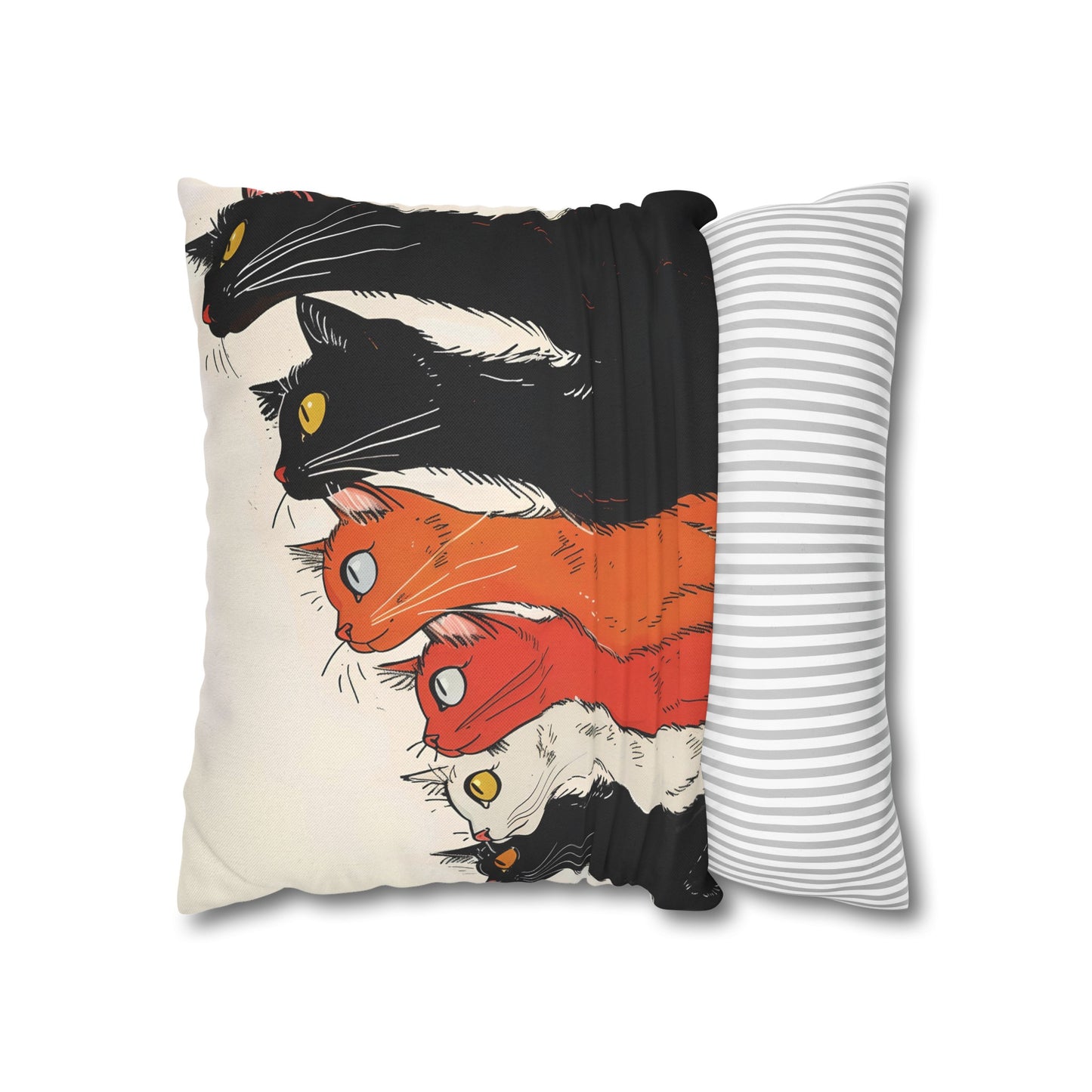 "The Cats" series - Square Pillowcase No4