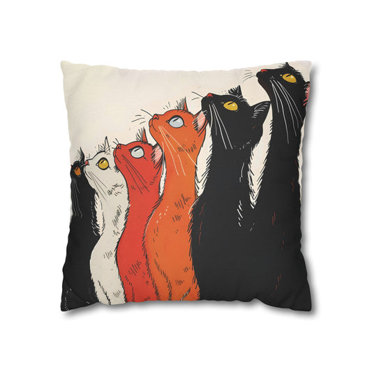 "The Cats" series - Square Pillowcase No4