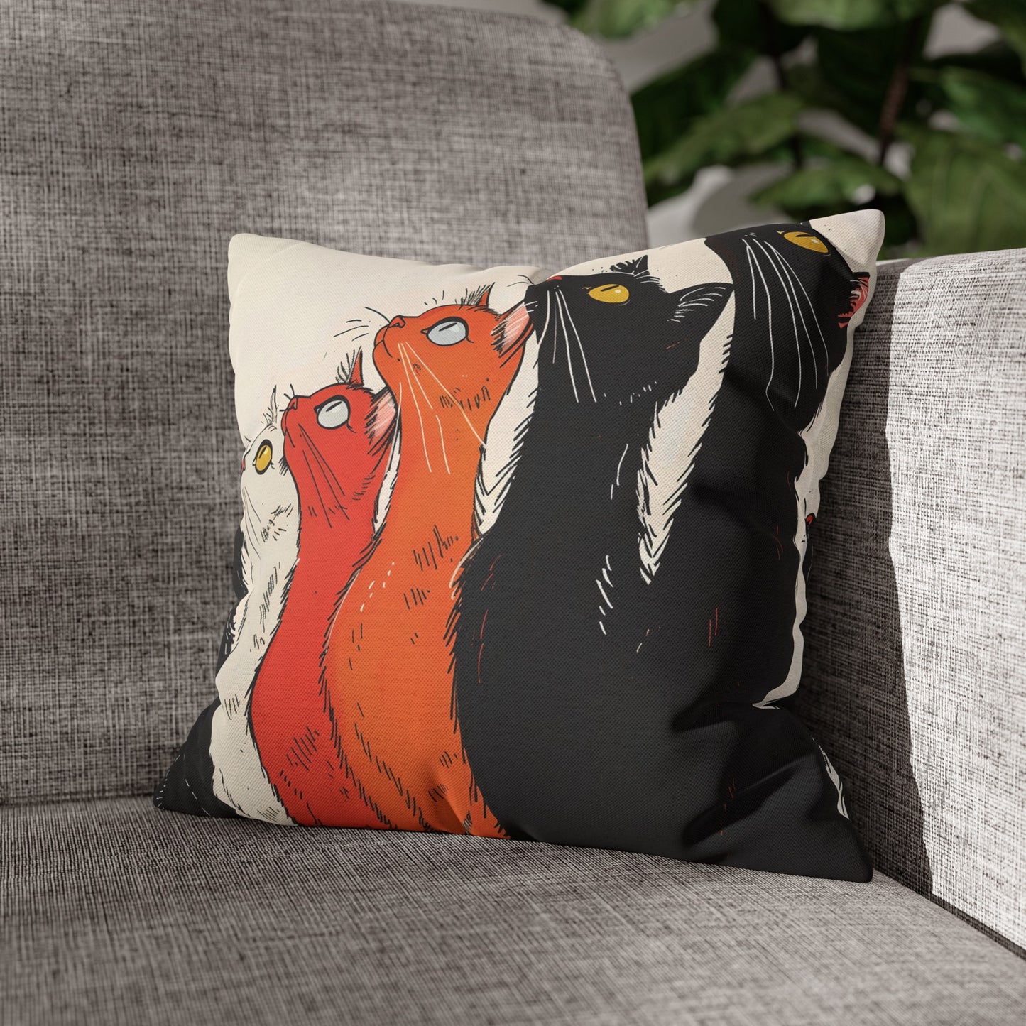 "The Cats" series - Square Pillowcase No4