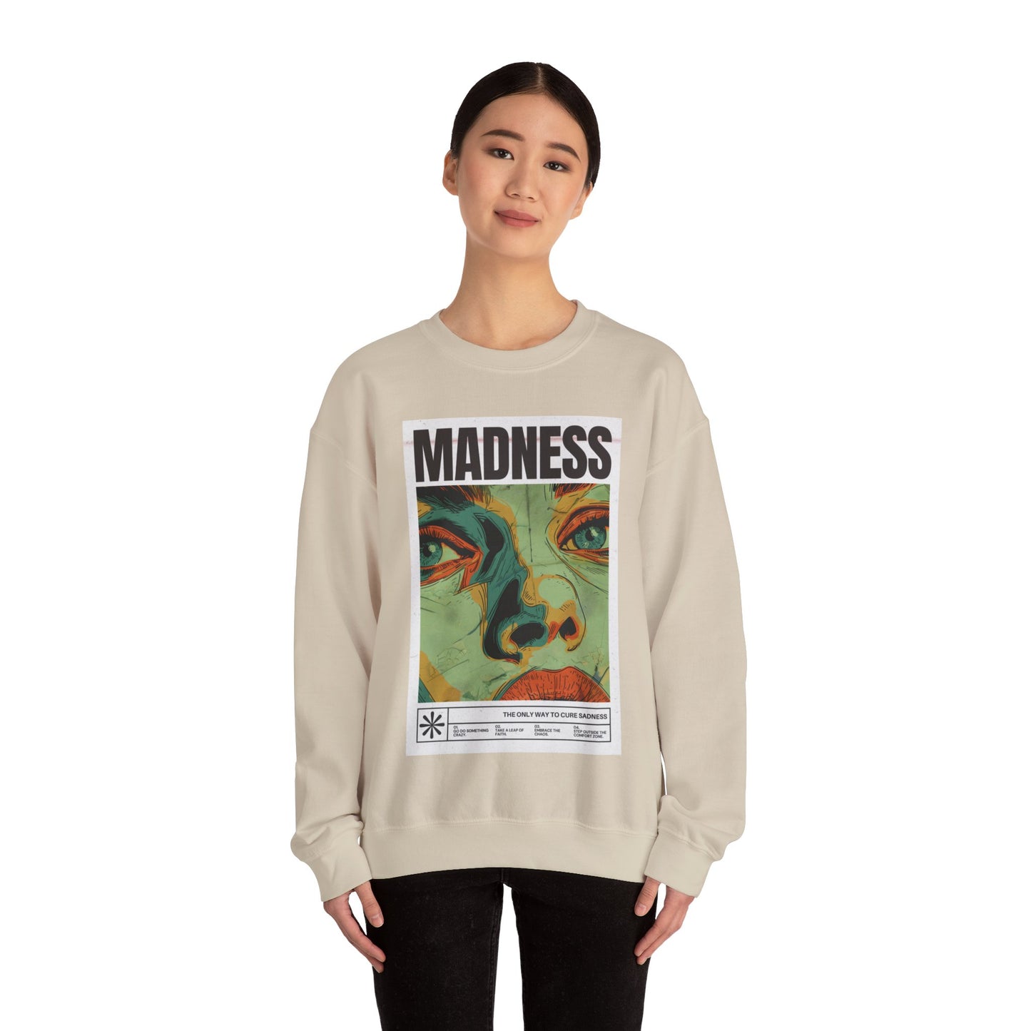 Madness Cures Sadness - Unisex Heavy Blend Crewneck Sweatshirt