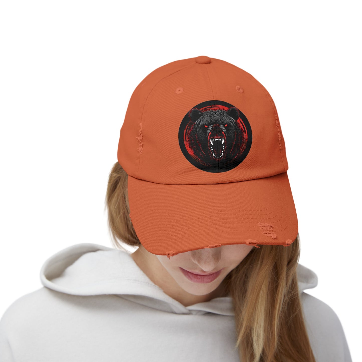 Angry Bear - Unisex Distressed Cap No1