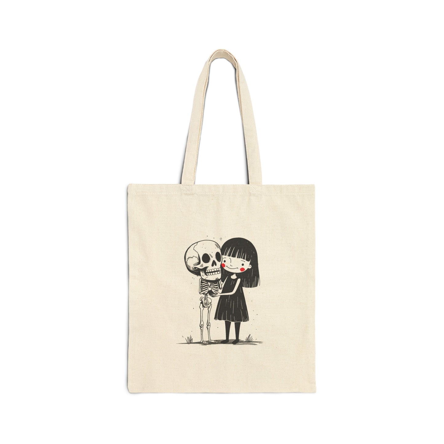 "The Girl & Mr. Skull" series - Canvas Tote Bag No1