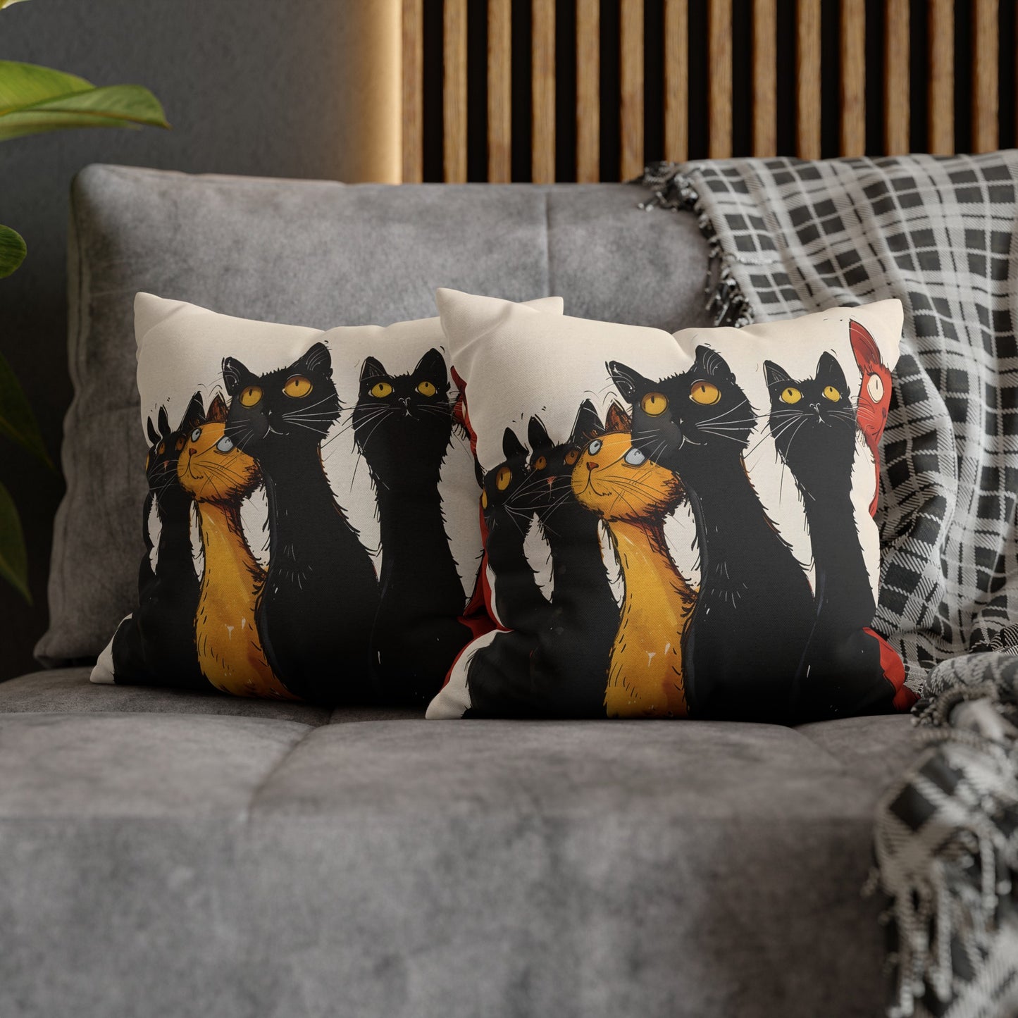 "The Cats" series - Square Pillowcase No2