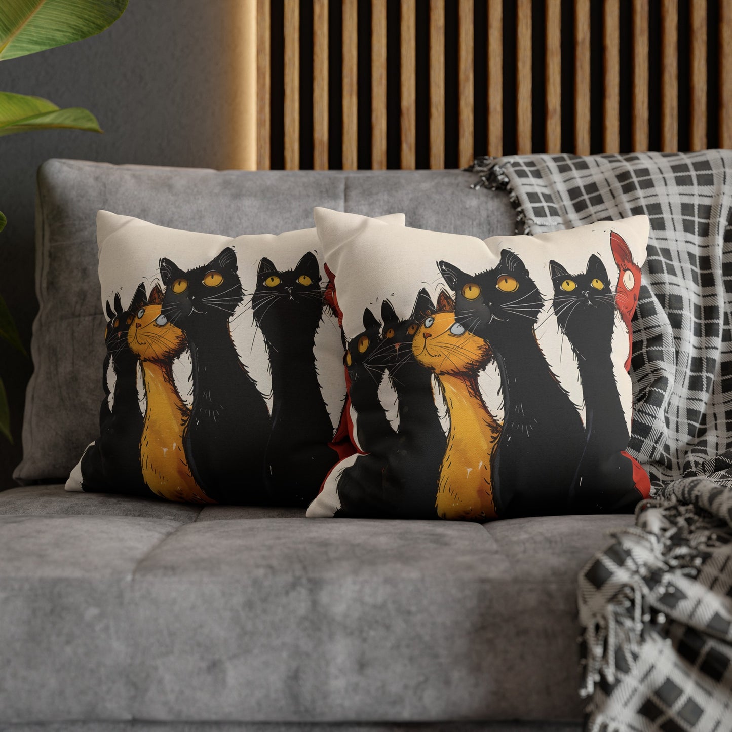 "The Cats" series - Square Pillowcase No2