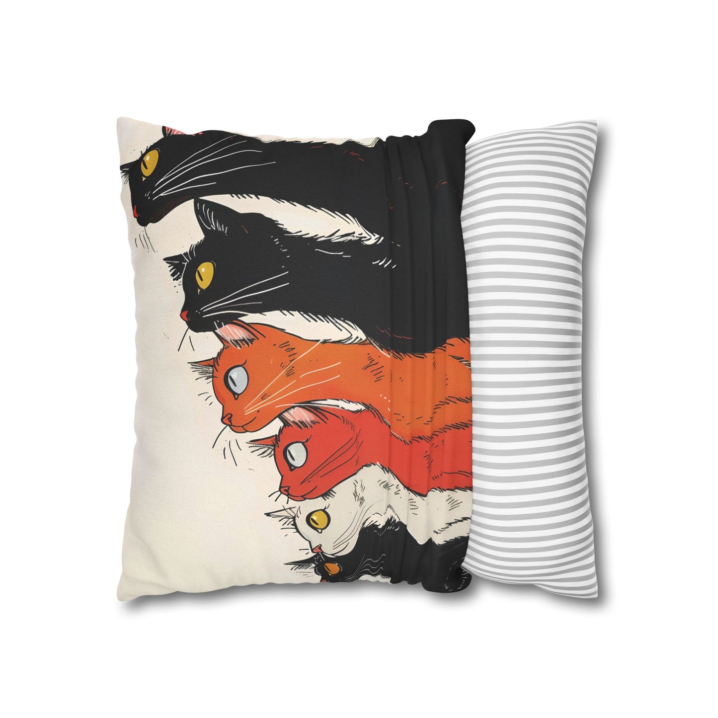 "The Cats" series - Square Pillowcase No4