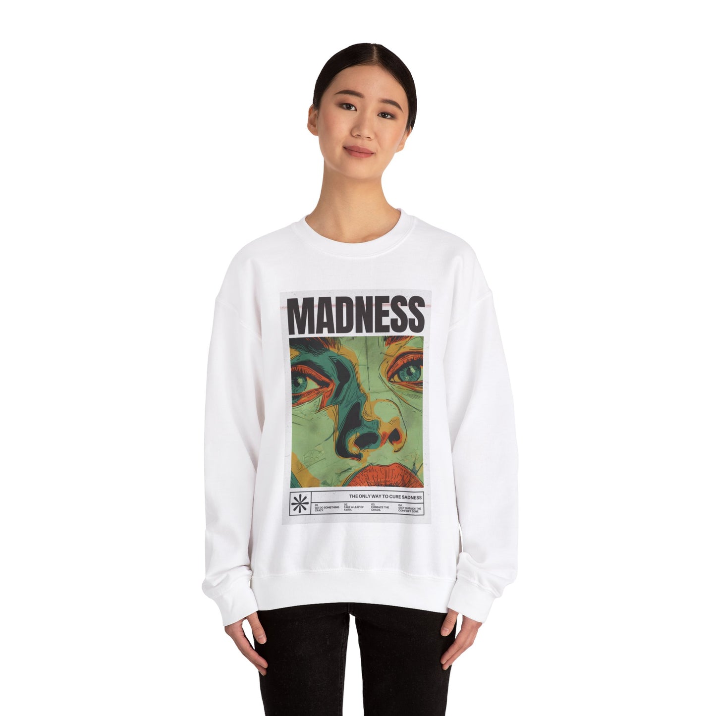 Madness Cures Sadness - Unisex Heavy Blend Crewneck Sweatshirt