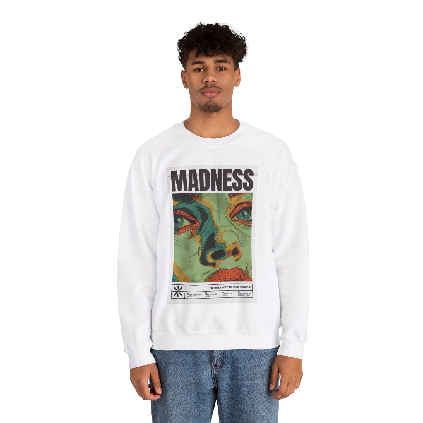 Madness Cures Sadness - Unisex Heavy Blend Crewneck Sweatshirt