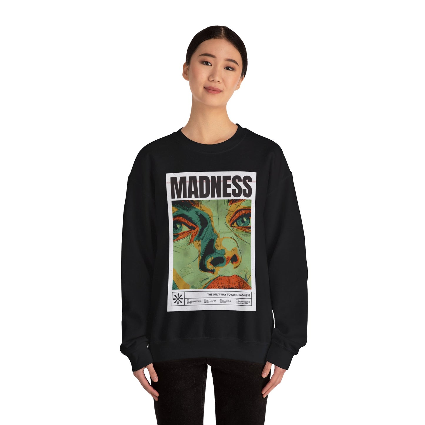 Madness Cures Sadness - Unisex Heavy Blend Crewneck Sweatshirt