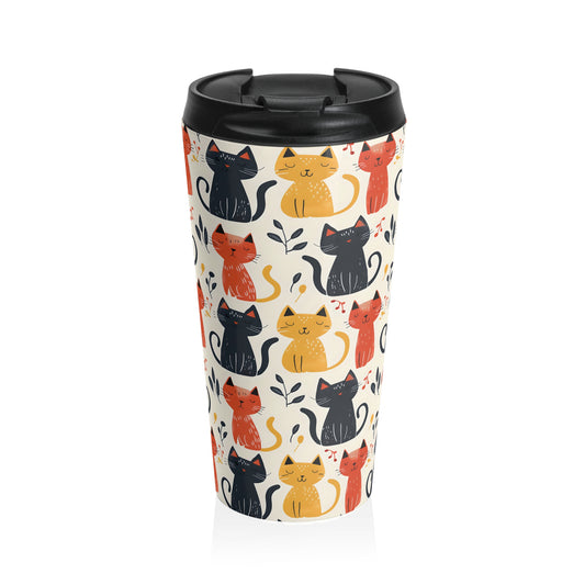 Sleepy Cats - Stainless Steel Travel Mug