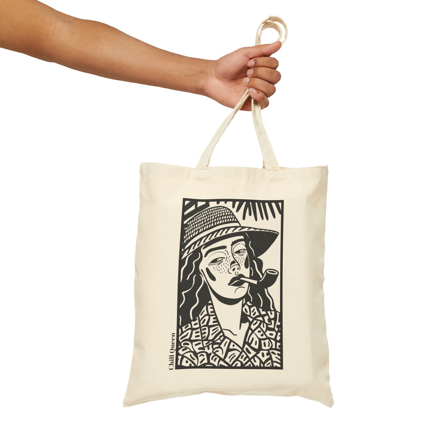 "Chill Queen" series - Cotton Canvas Tote Bag no1