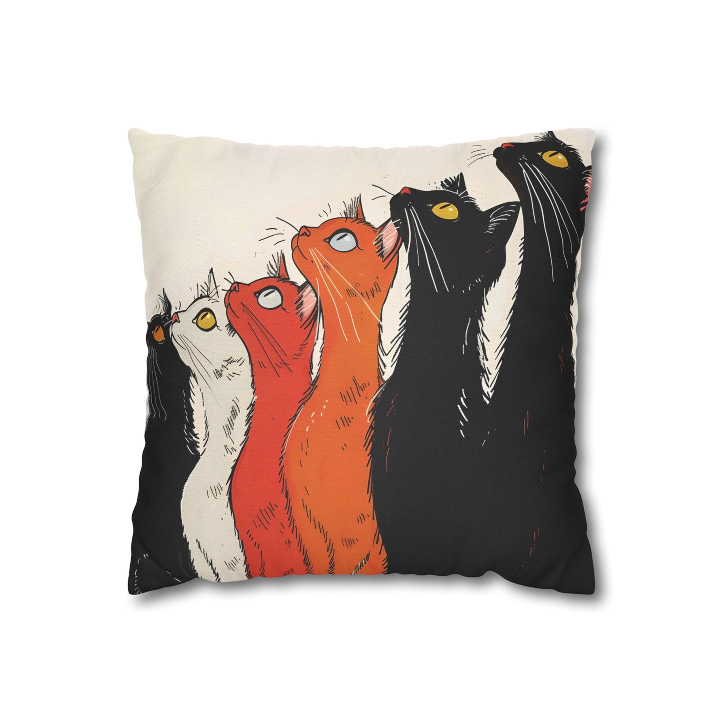 "The Cats" series - Square Pillowcase No4