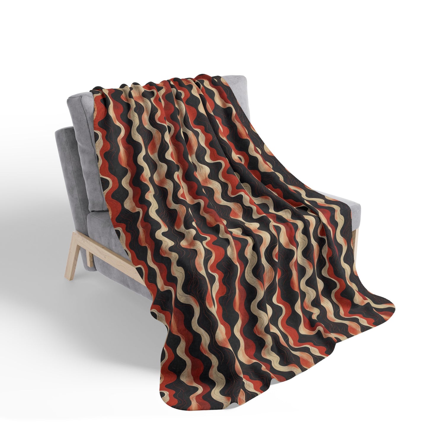 "Cuddle Chic" series - Fleece Sherpa Blanket No1