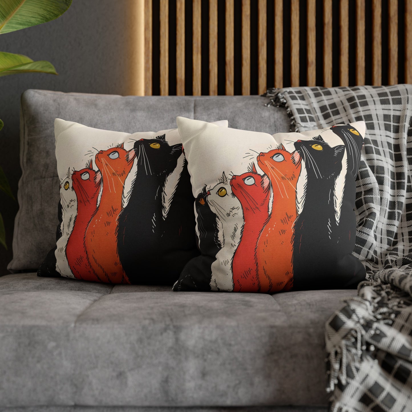 "The Cats" series - Square Pillowcase No4