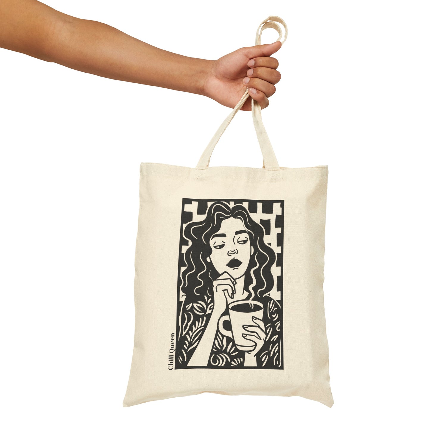 "Chill Queen" series - Cotton Canvas Tote Bag no3