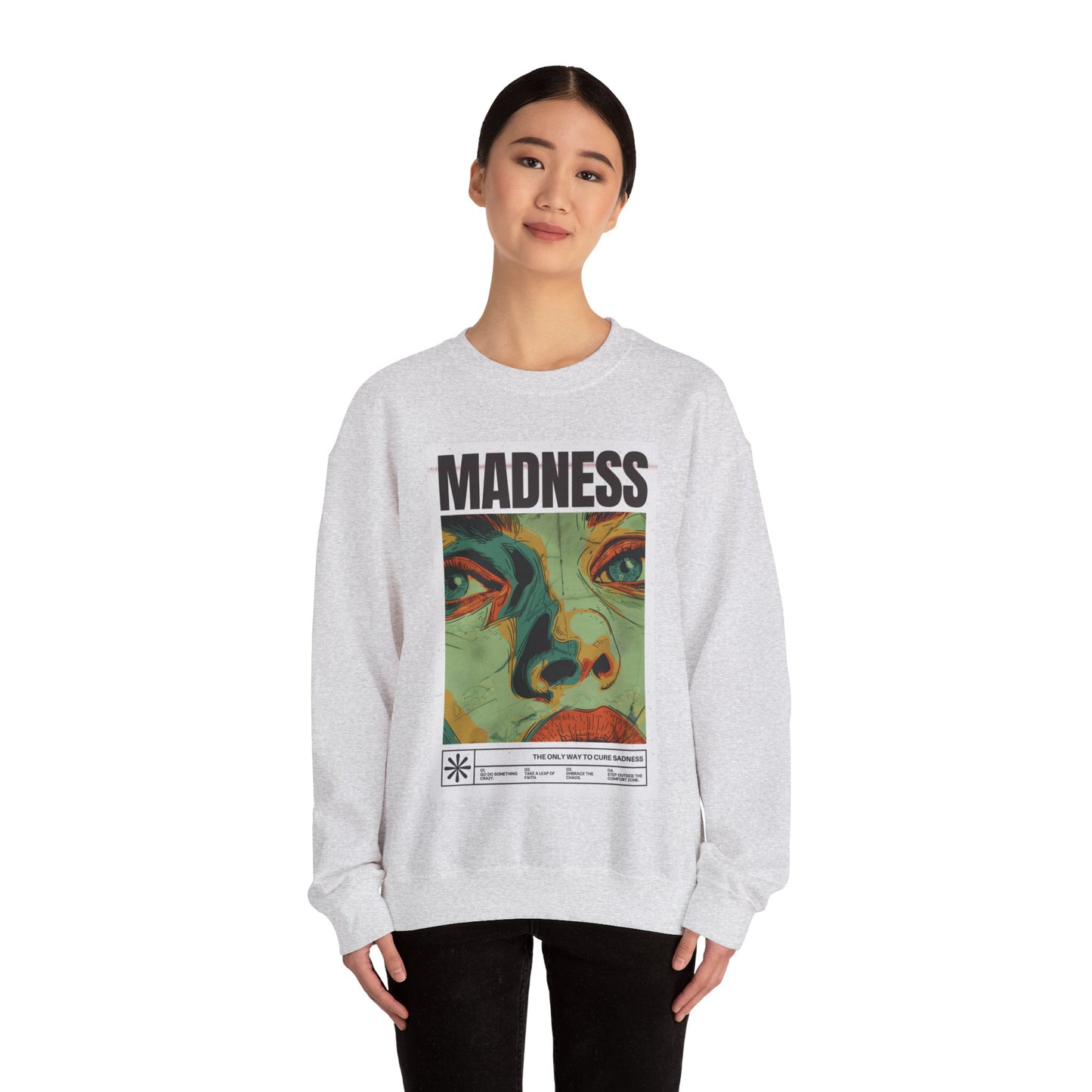 Madness Cures Sadness - Unisex Heavy Blend Crewneck Sweatshirt