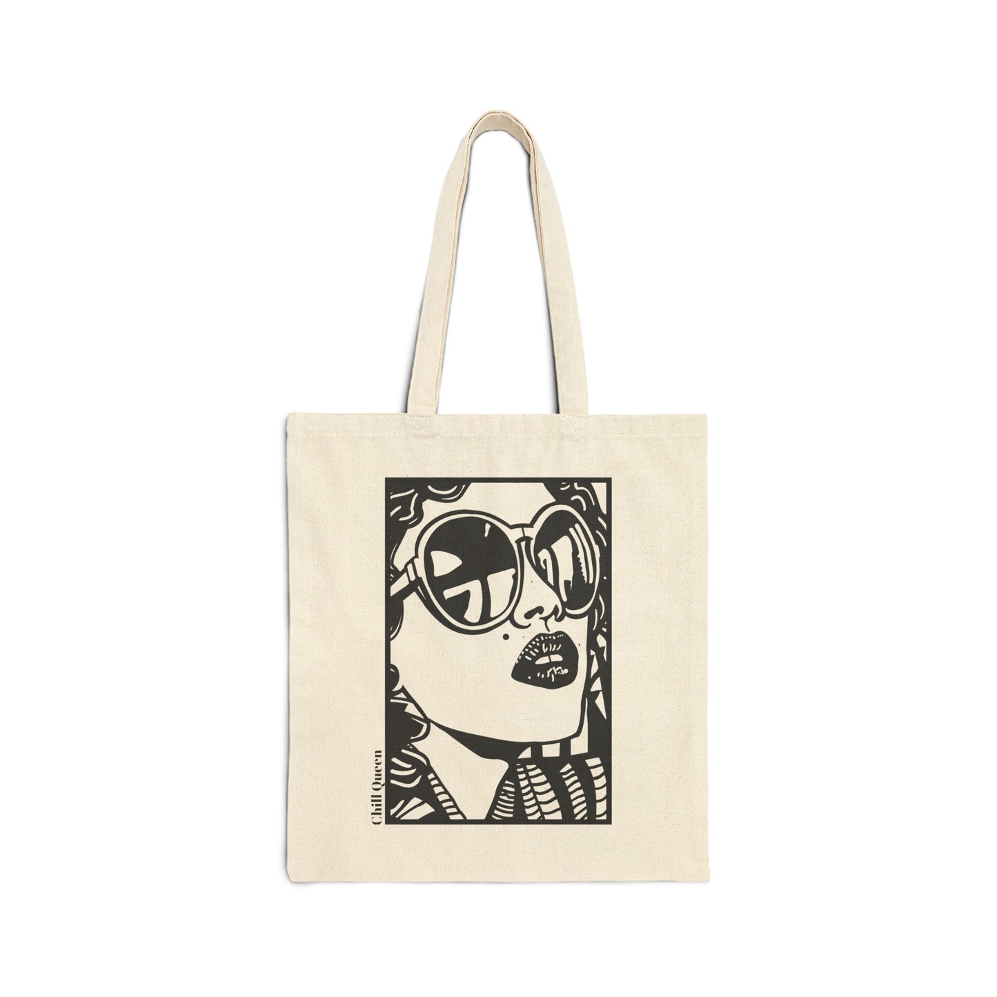 "Chill Queen" series - Cotton Canvas Tote Bag no2