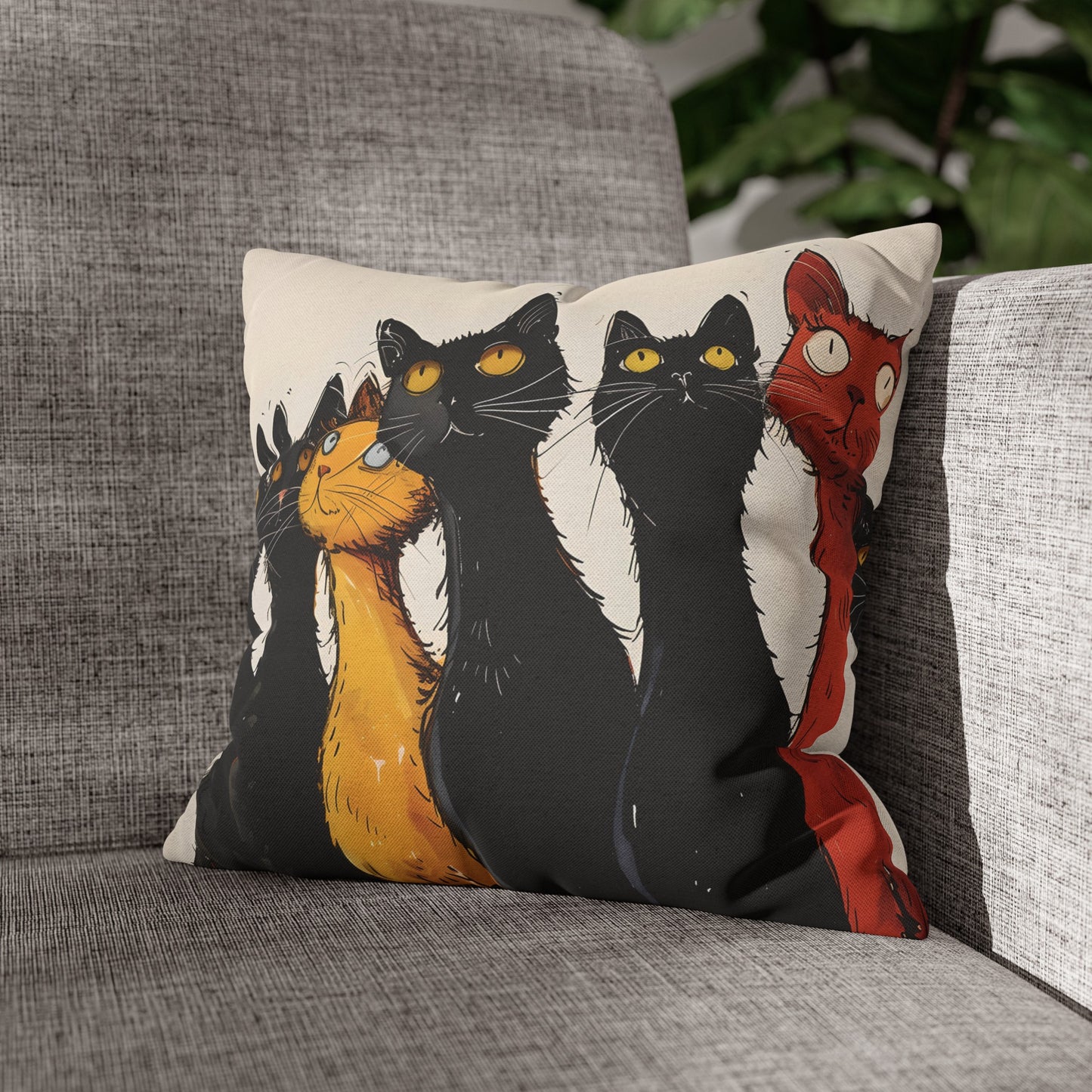 "The Cats" series - Square Pillowcase No2