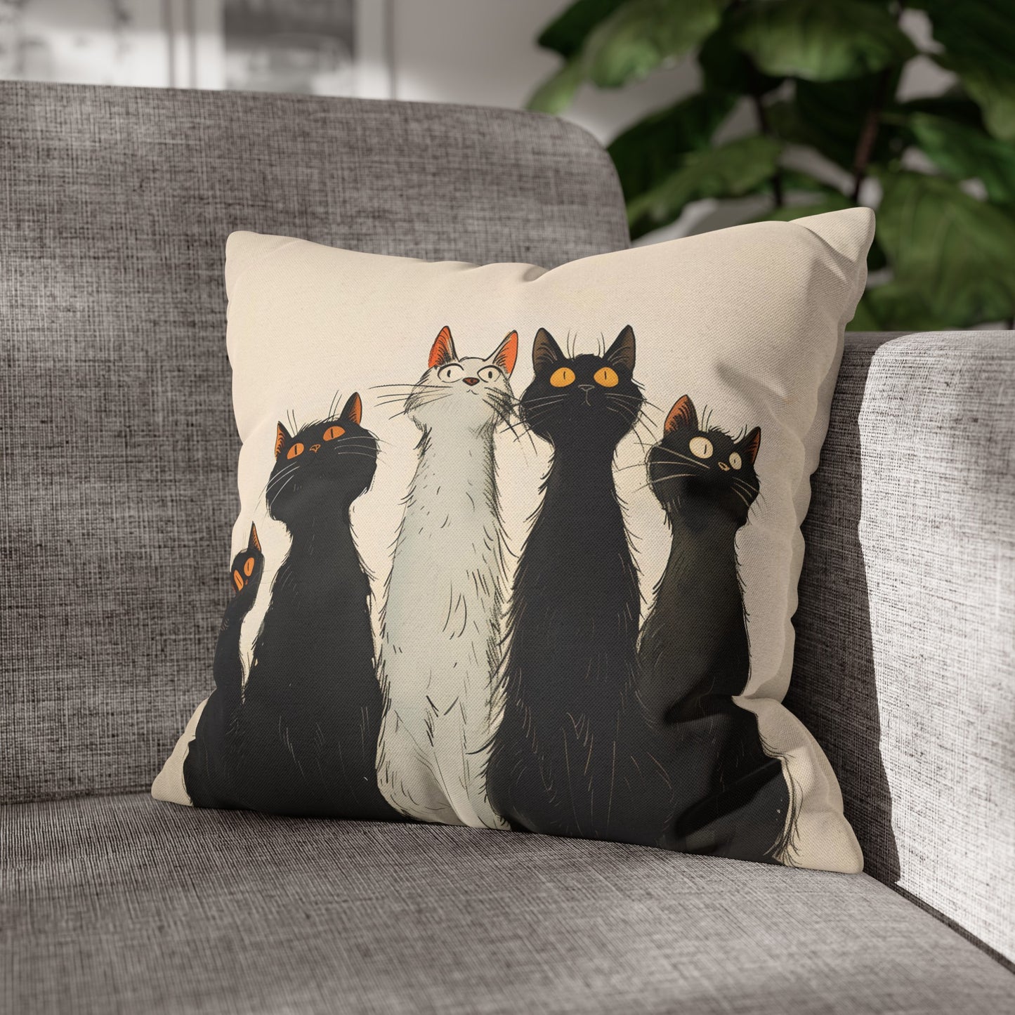 "The Cats" series - Square Pillowcase No3