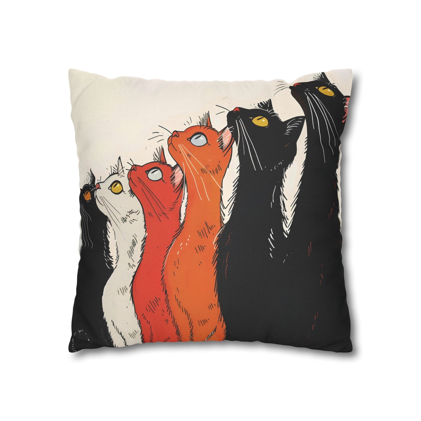 "The Cats" series - Square Pillowcase No4