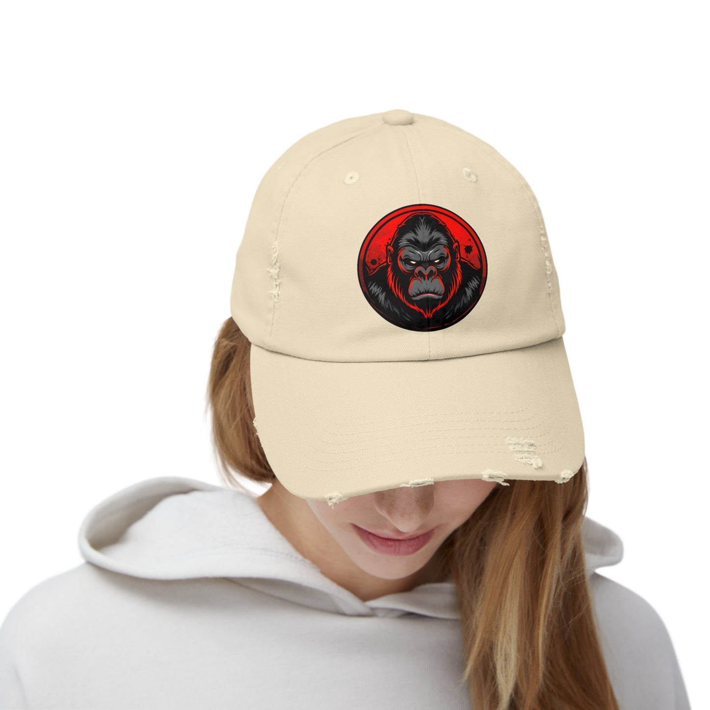 Angry Gorilla - Unisex Distressed Cap No2