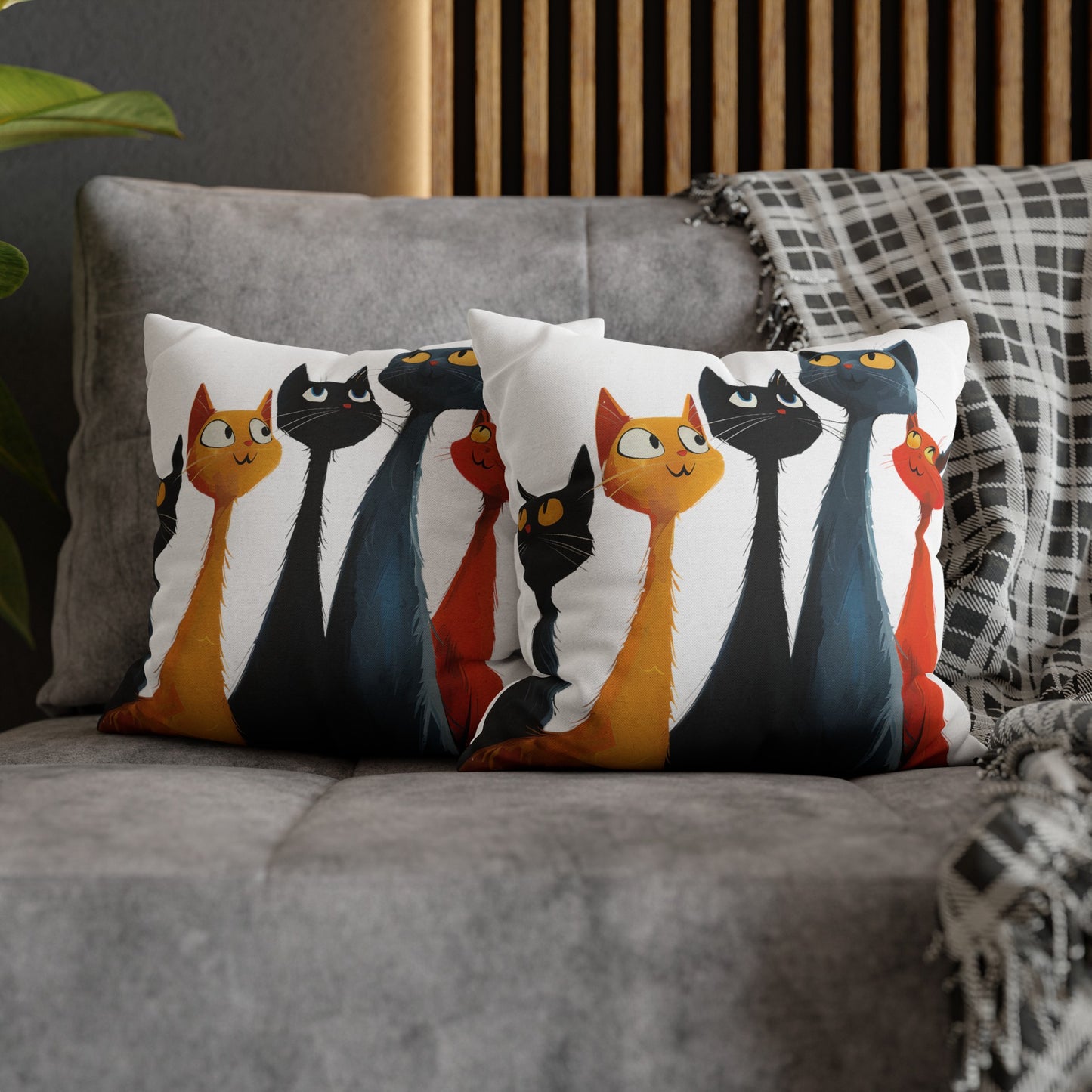 "The Cats" series - Square Pillowcase No5