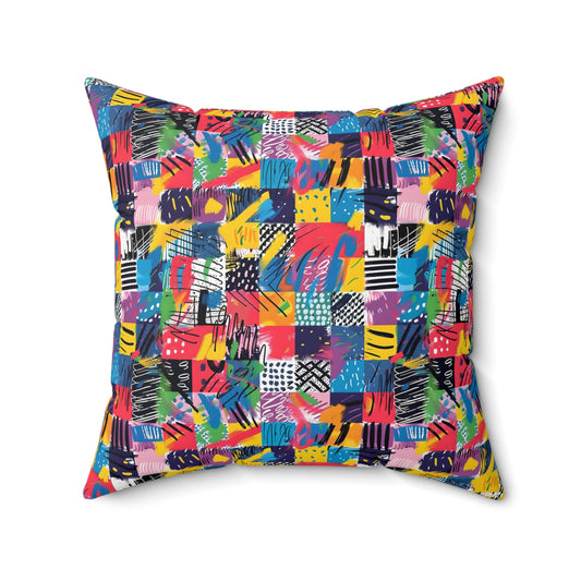 "Mad Patch" series - Square Pillow No2