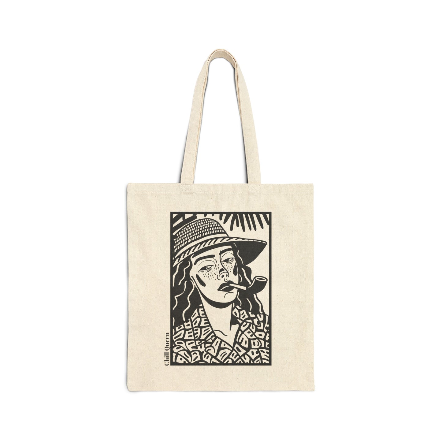 "Chill Queen" series - Cotton Canvas Tote Bag no1