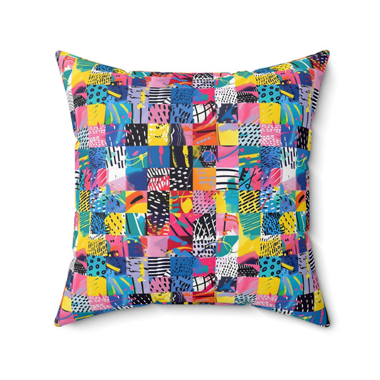 "Mad Patch" series - Square Pillow No1