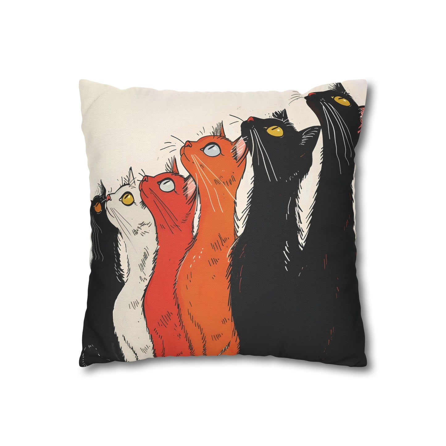 "The Cats" series - Square Pillowcase No4