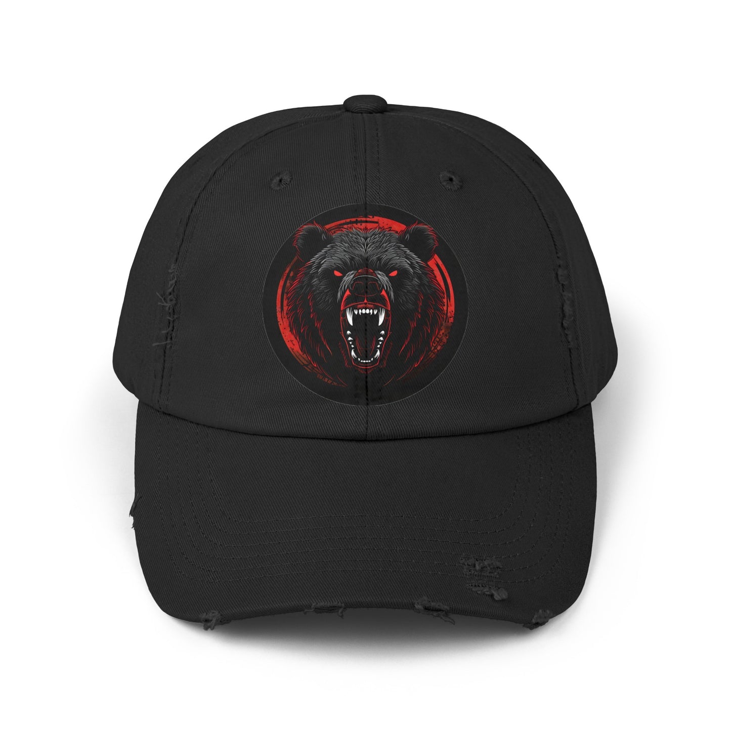 Angry Bear - Unisex Distressed Cap No1