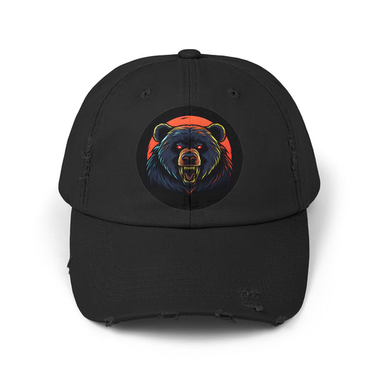 Angry Bear - Unisex Distressed Cap No2