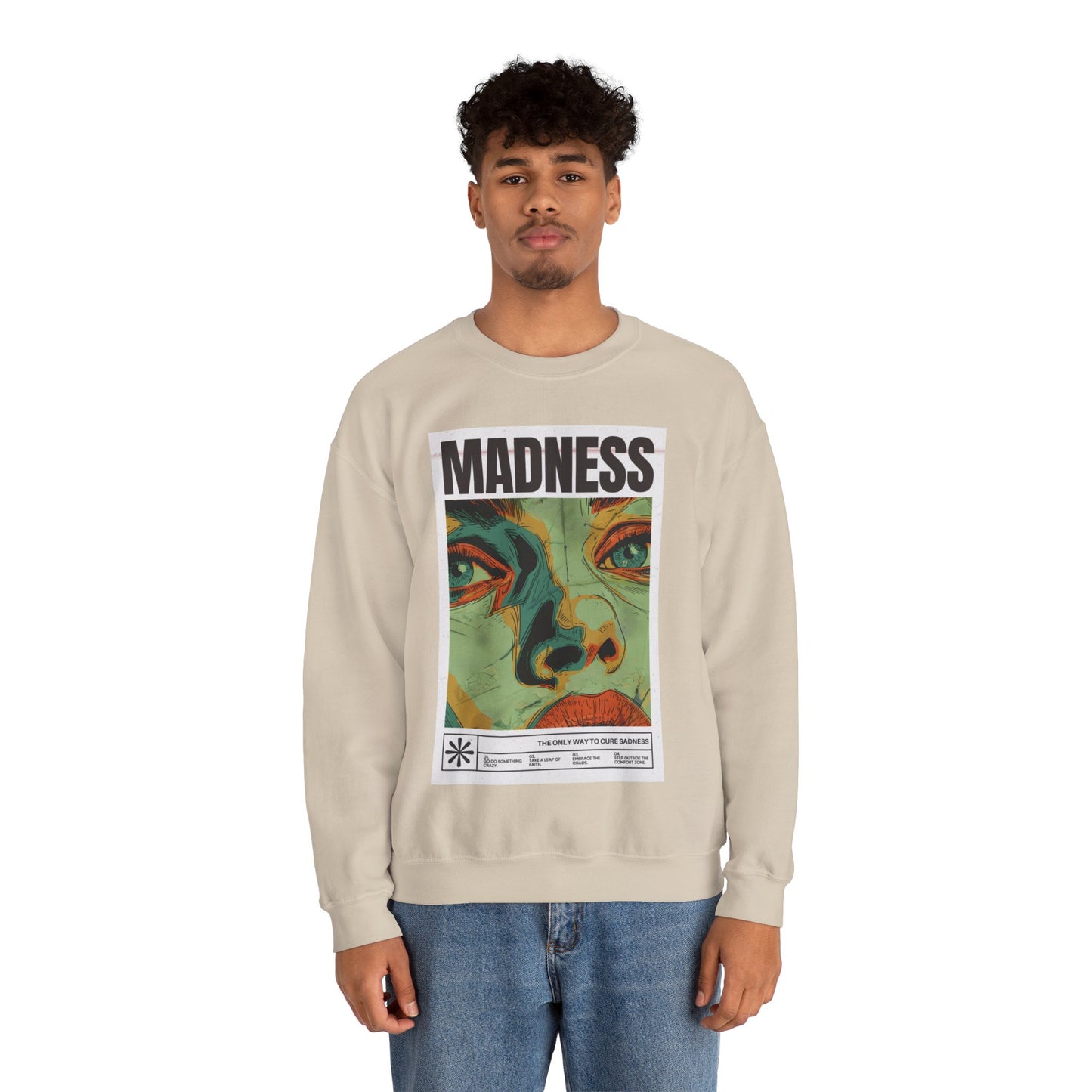 Madness Cures Sadness - Unisex Heavy Blend Crewneck Sweatshirt