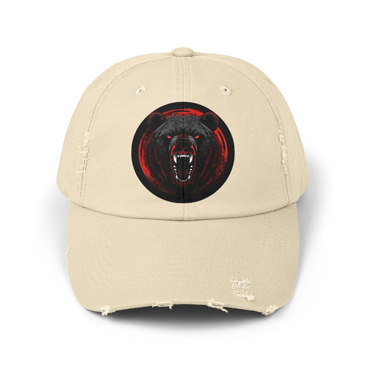 Angry Bear - Unisex Distressed Cap No1