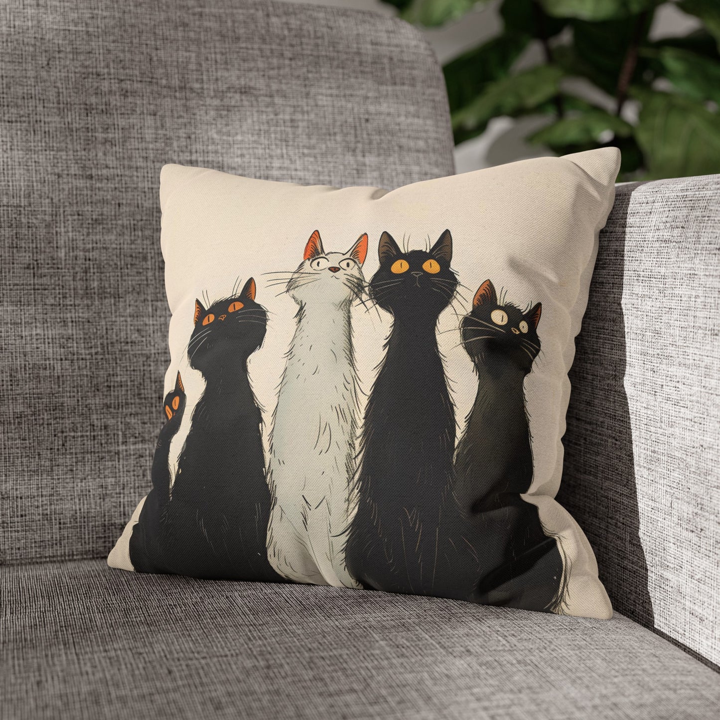 "The Cats" series - Square Pillowcase No3