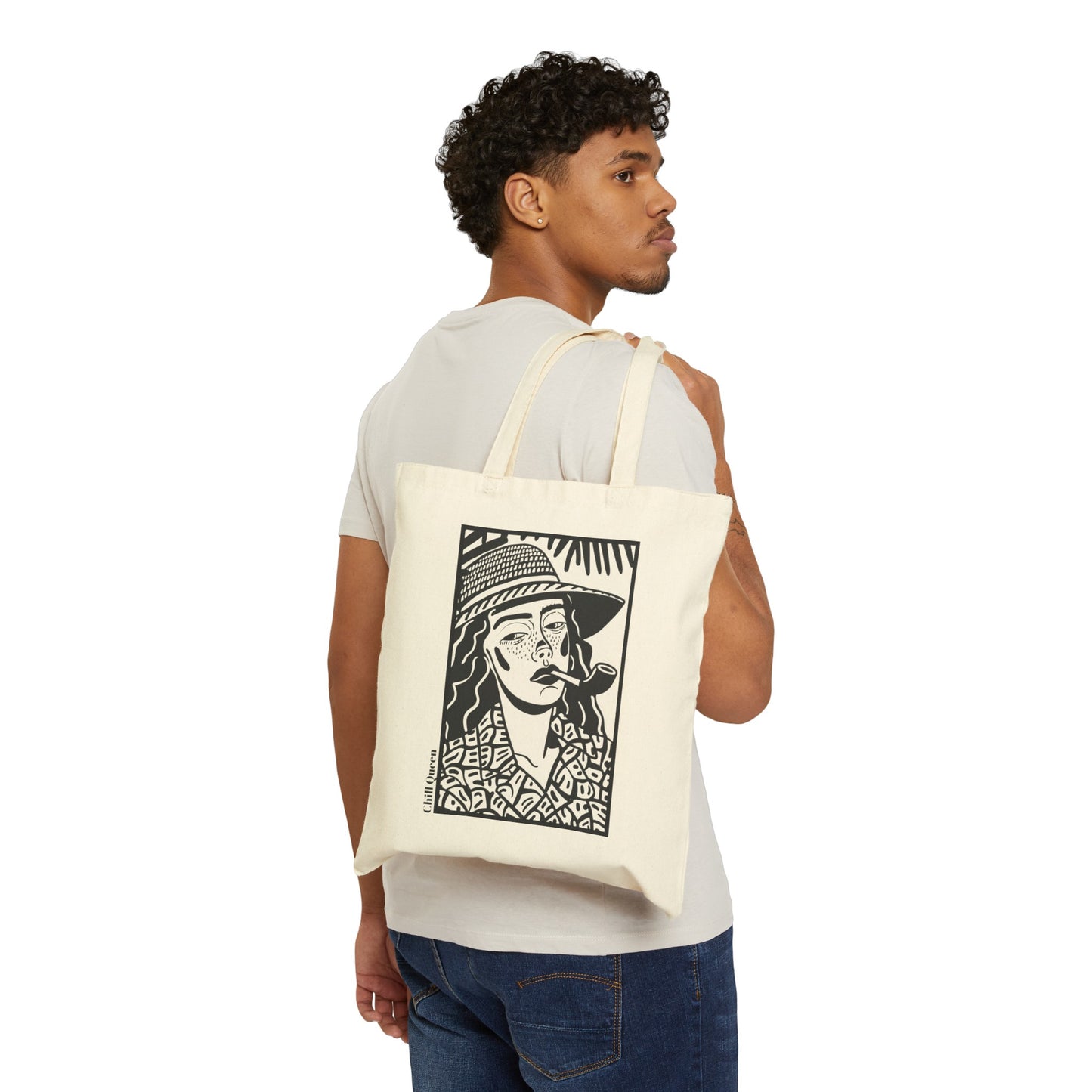 "Chill Queen" series - Cotton Canvas Tote Bag no1