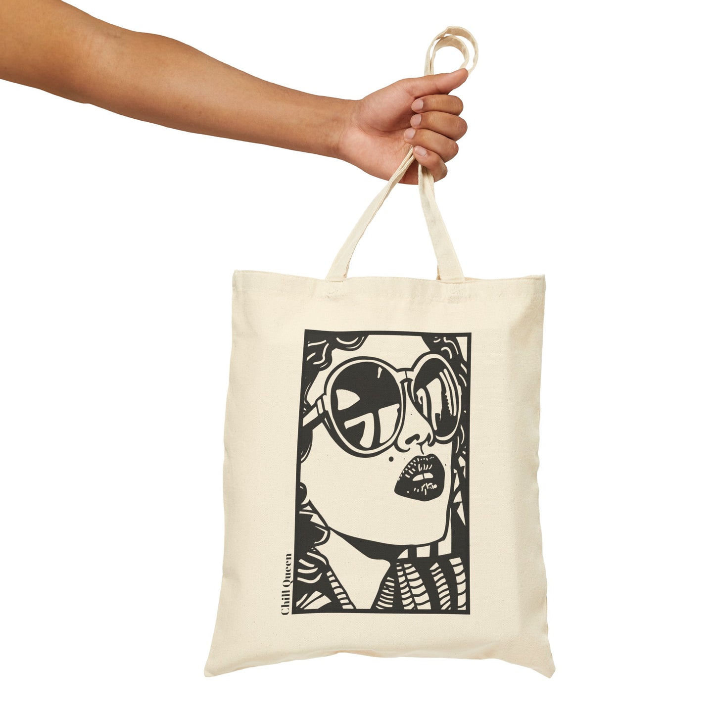 "Chill Queen" series - Cotton Canvas Tote Bag no2