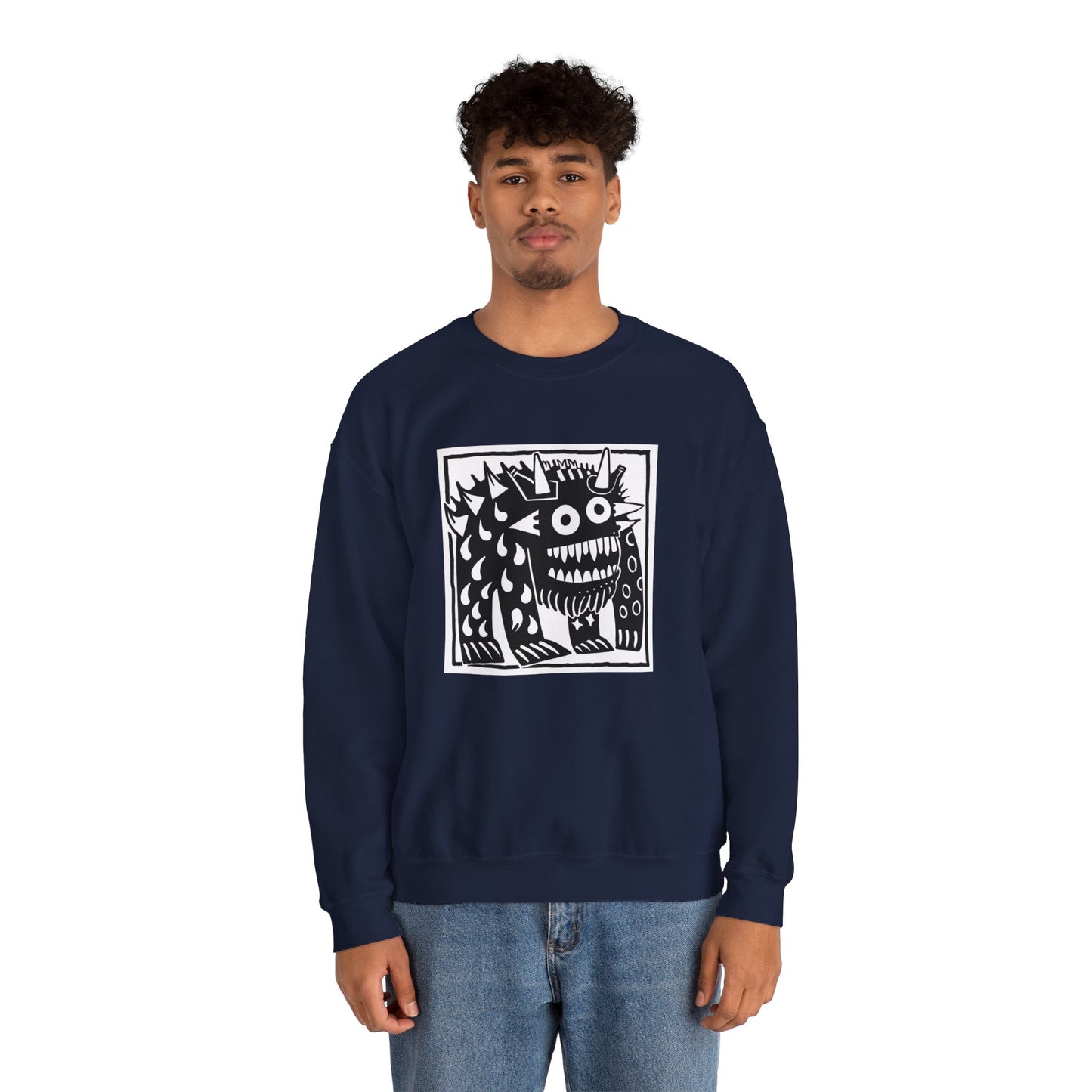 "Monsterpiece" series - Unisex Heavy Blend Crewneck Sweatshirt No4