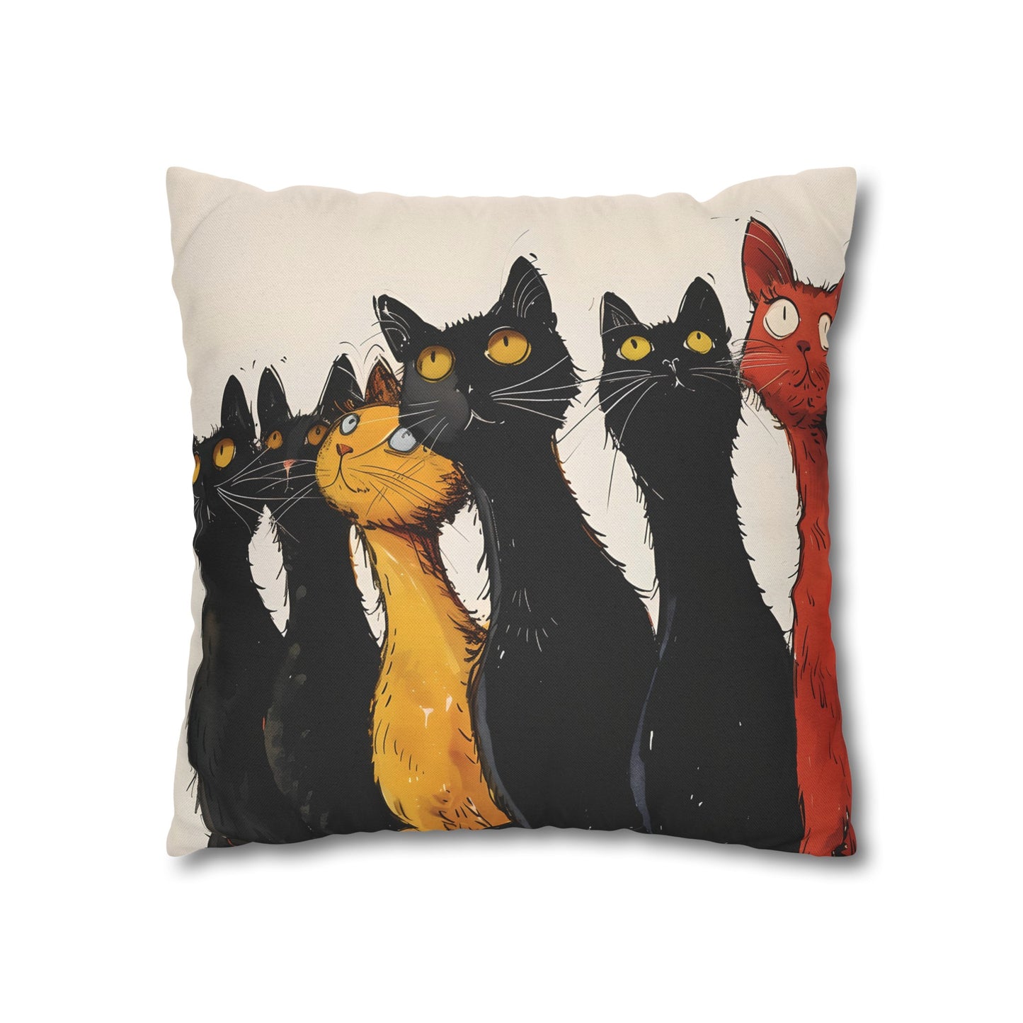 "The Cats" series - Square Pillowcase No2