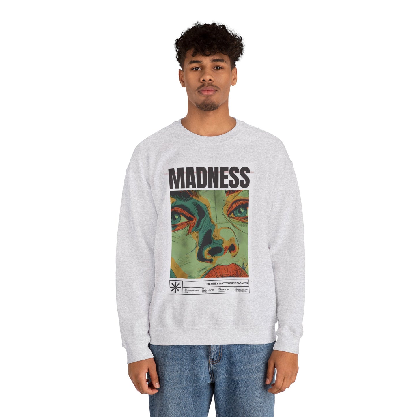 Madness Cures Sadness - Unisex Heavy Blend Crewneck Sweatshirt