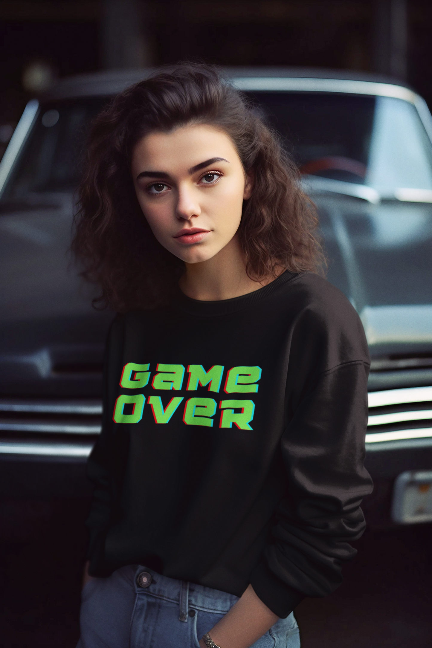 "Whigho Arcade" series - GAME OVER - Unisex Heavy Blend Crewneck Sweatshirt