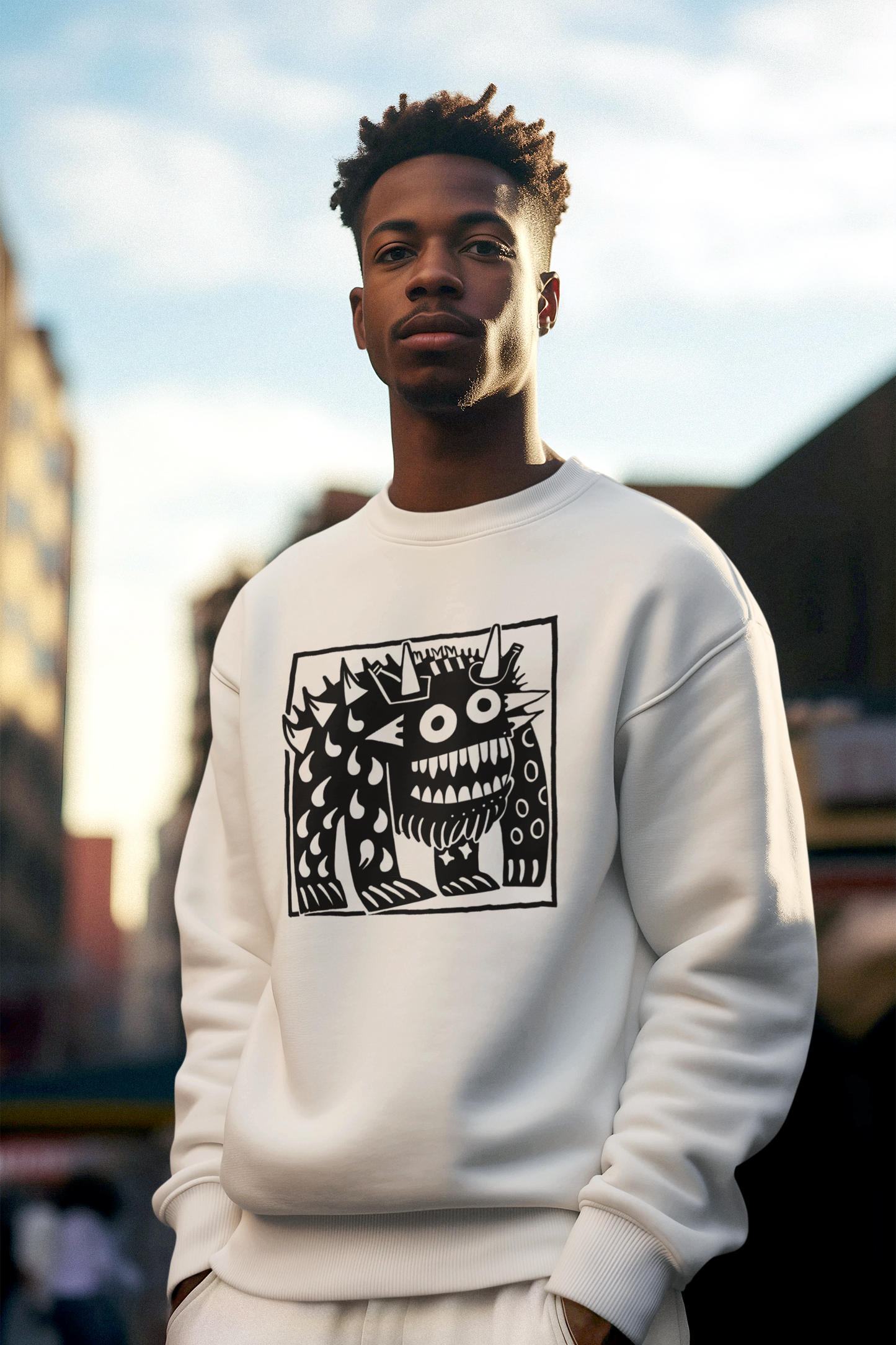 "Monsterpiece" series - Unisex Heavy Blend Crewneck Sweatshirt No4