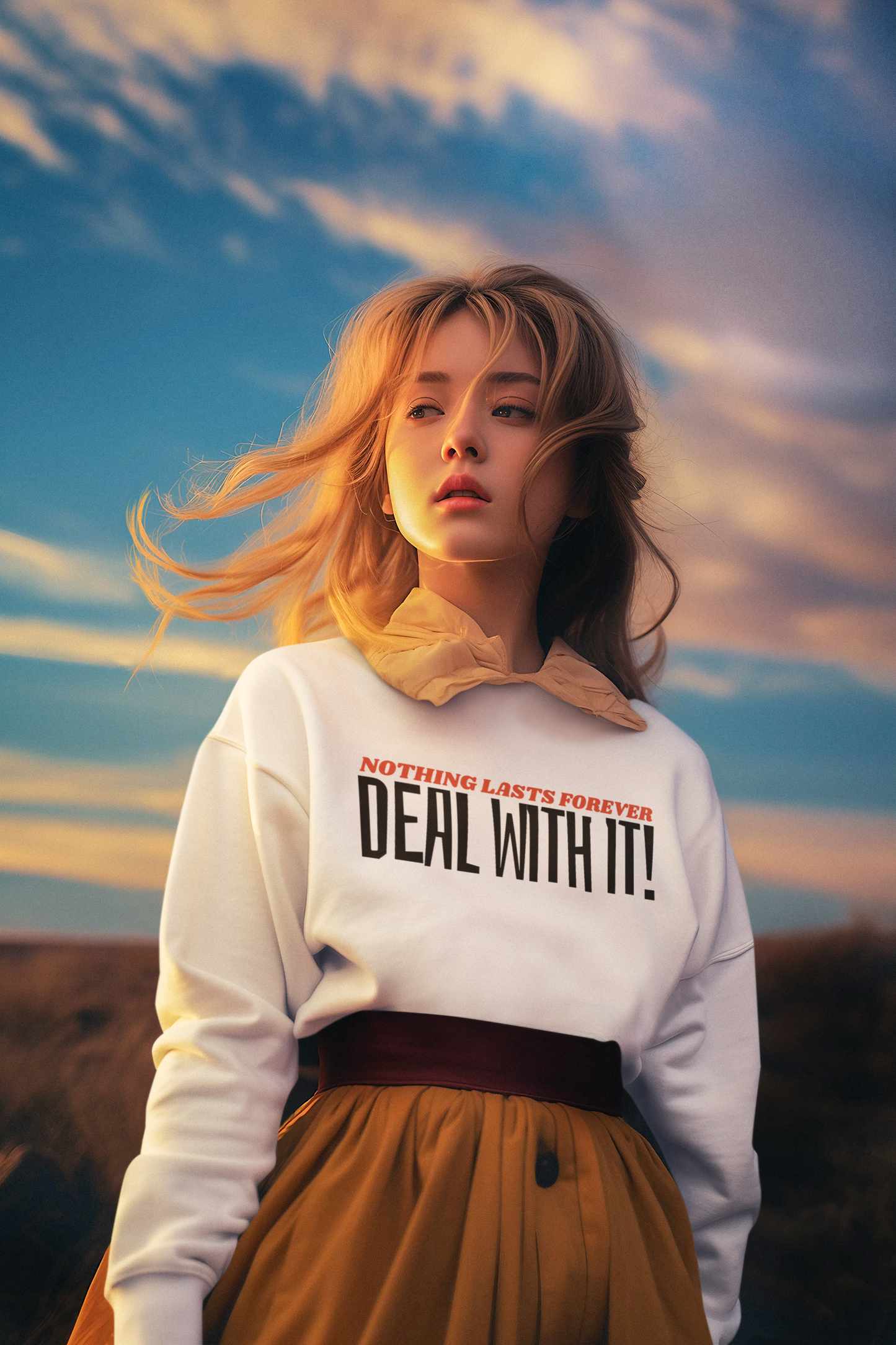 "Deal With It" series - Nothing Lasts Forever - Unisex Heavy Blend Crewneck Sweatshirt