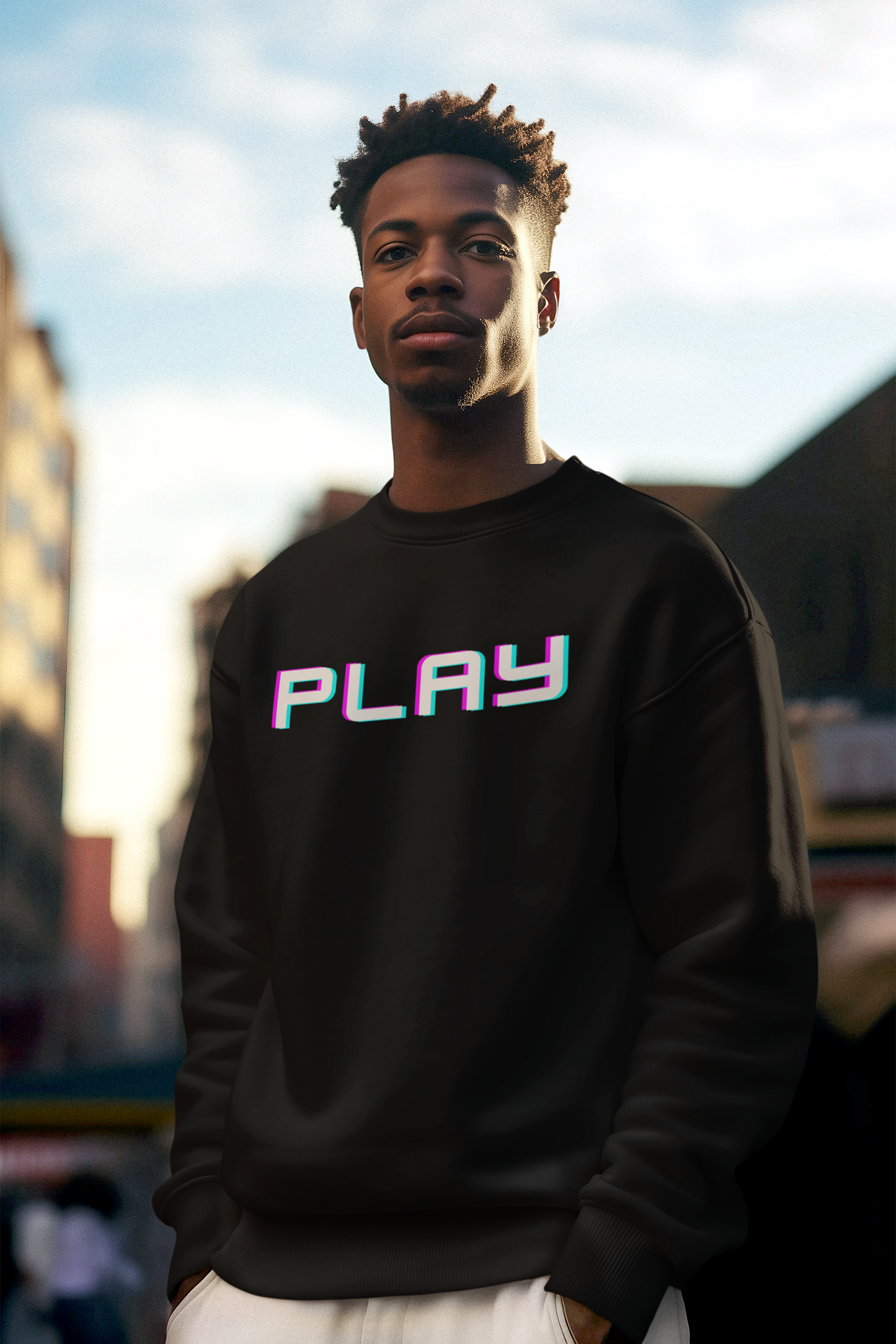 "Whigho Arcade" series - PLAY - Unisex Heavy Blend Crewneck Sweatshirt